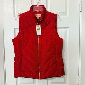 Michael Kors Red Women's Quilted Vest